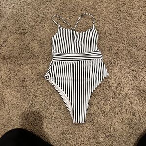 Shade and Shore striped swimsuit